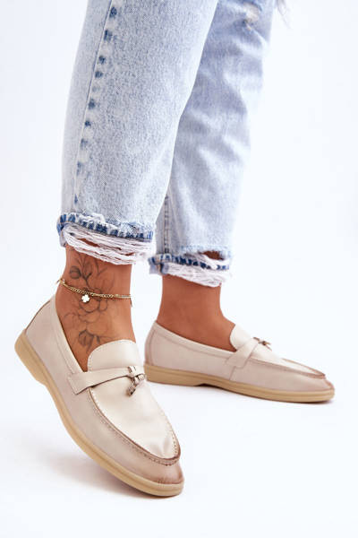 Damen Klassische Mokassins Beige Cortez