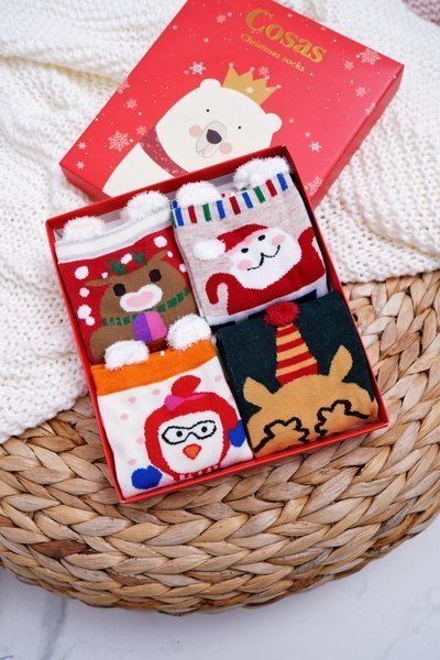 Chaussettes de Noël pour femmes, lot de 4 paires DM-601
