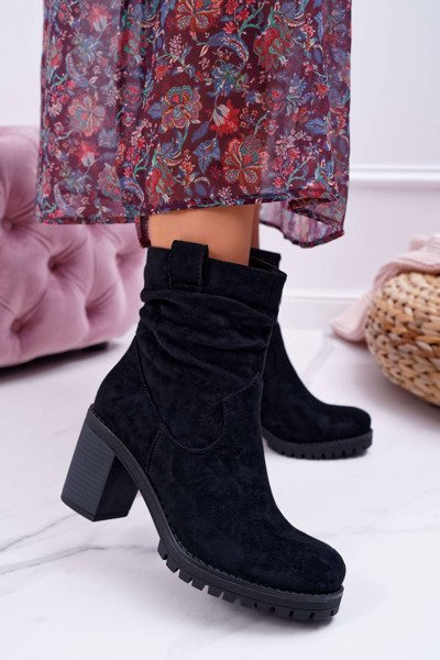 Women's Stiletto Boots Suede Black Celma