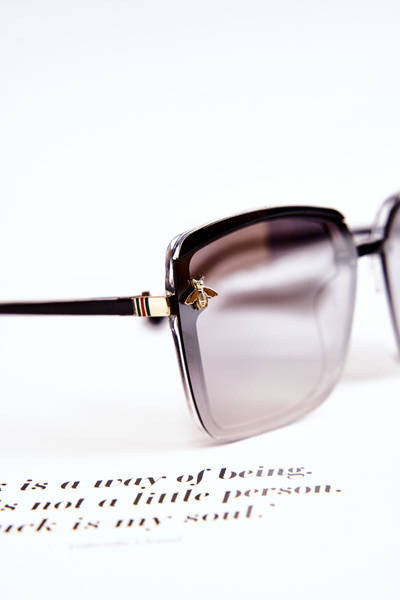 Lunettes de soleil femme avec décoration SX0007 Noir-Gris