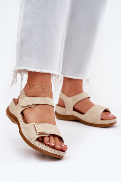 Bequeme Damen-Wedgesandalen beige Sadevale