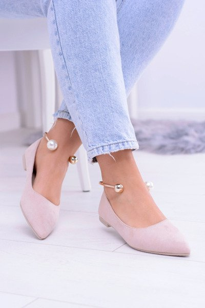 Ballerines rose poudré avec bracelet pointu Mami