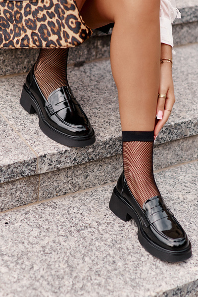 Mocassins Laqués Femme D&A JC42-62 Noir
