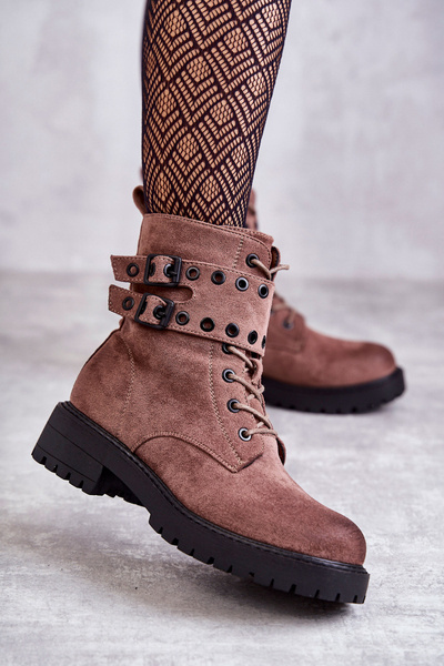 Warme Stiefel aus Wildleder für Damen Helles Braun Silvor
