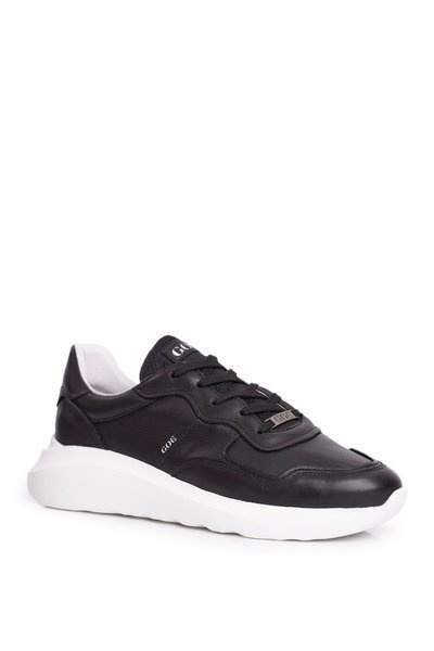 Herren Leder Sportschuhe Schwarz FF1N3008