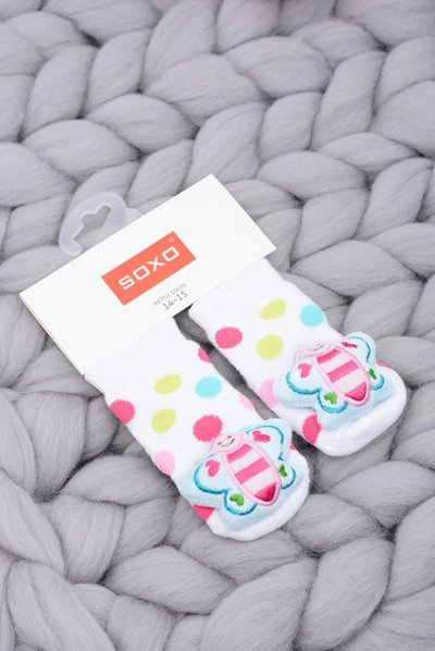 Socken für Kleinkinder mit Rassel Schmetterling Soxo