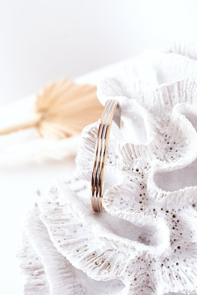 Stahlarmband Silber und Gold