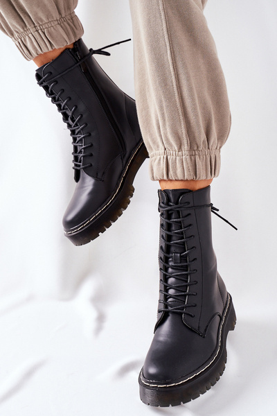 Women's Worker Stiefel Schwarz Corydon