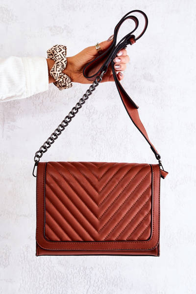 Sac postier matelassé Marron Hariette