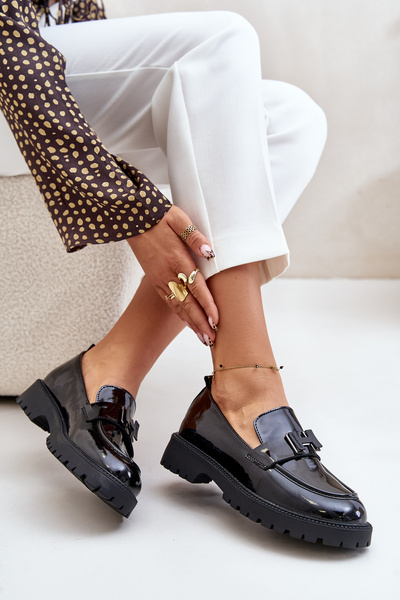 Mocassins Femme Laqués Vinceza 62187 Noir
