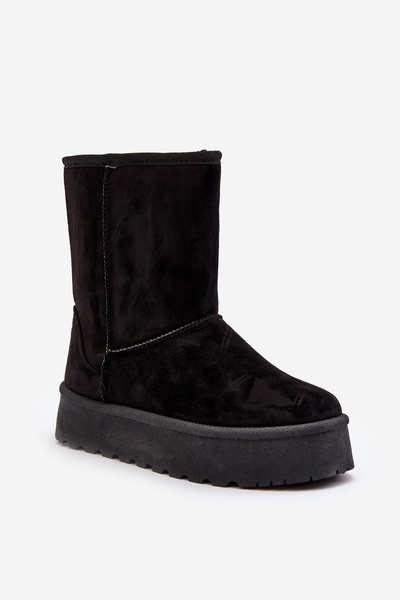Bottes de neige pour femmes isolées avec de la fourrure Noir Abrams