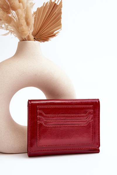 Porte-monnaie pour femme en éco-cuir rouge Joanela