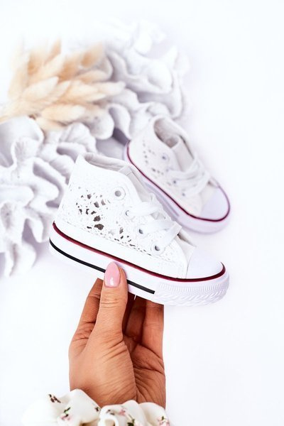 Baskets Hautes Enfant Avec Lacet Blanc Roly-Poly
