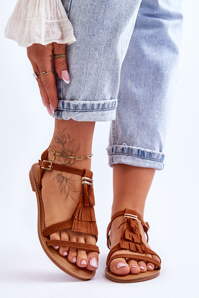 Women's Sandals Eko-suede Boho Brown Lucami
