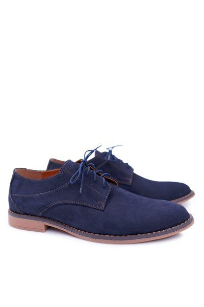 Herren Bednarek Nubukleder Schlupfhalbschuhe Atletos navy blau