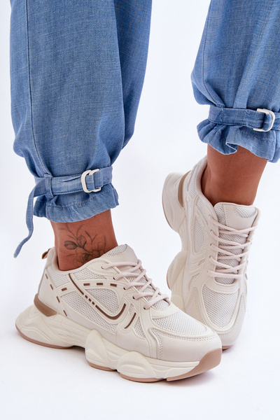 Women's Sport Sneakers Beige Feluci