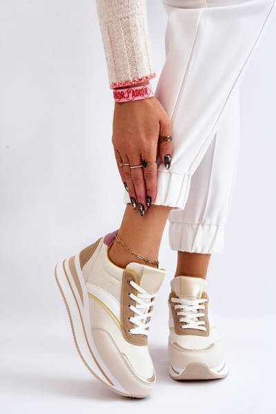 Baskets Compensées Beige Hermain