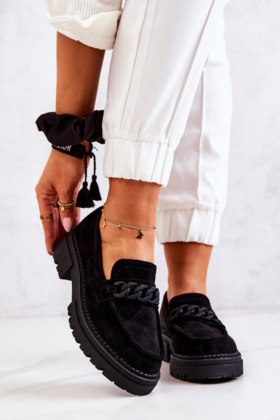 Mocassins Daim La.Fi Noir Sapphira