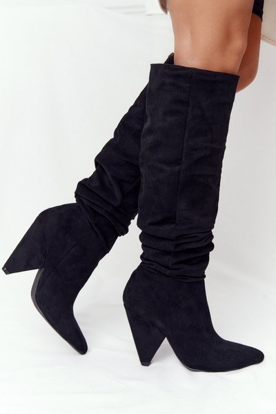 Bottines en daim pour femmes Lu Boo Noir