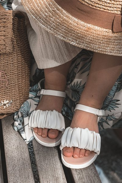 Kindersandalen mit Klettverschluss Weiß Aimy