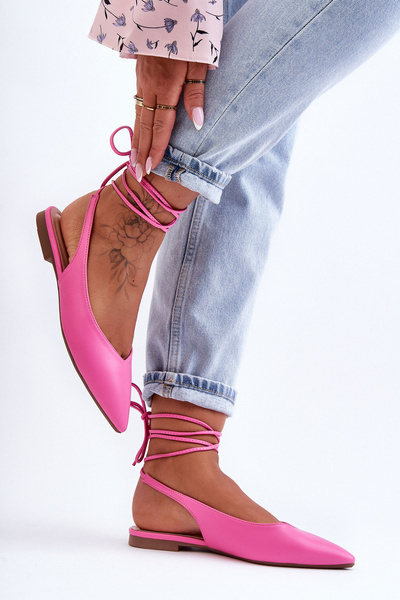 Ballerines en dentelle pour femmes rose Lilly Ann