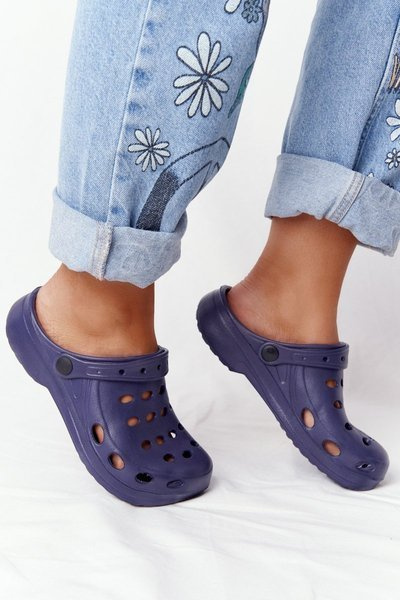 Tongs Femme Bleu Marine Mousse EVA Dots