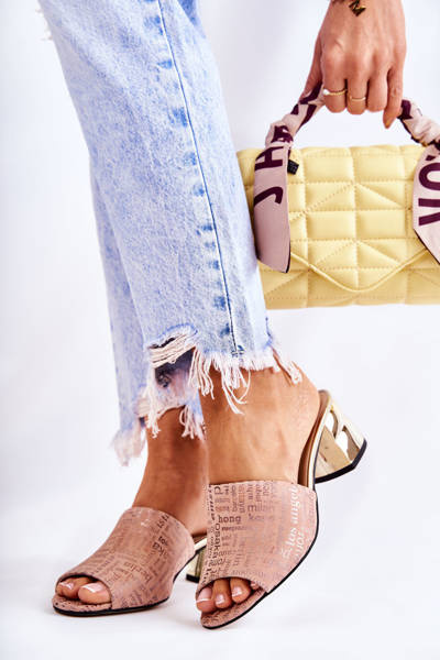 Chaussons Femme En Daim À Talon Rose clair Perry