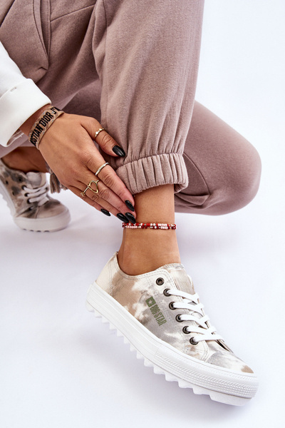 Fashionable Low Sneakers Big Star LL274043 White and Gray