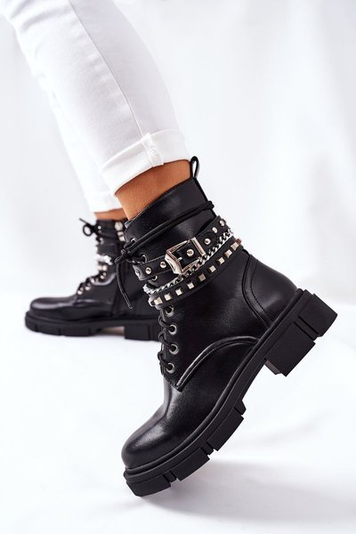 Bottes Worker noires à boucle Grosstick