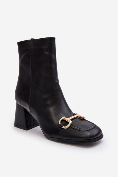 Talons en Cuir avec Décoration Noir Pamelinta