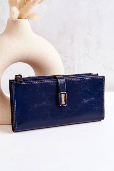 Grand Portefeuille En Cuir Avec Aimant Marine Nereva