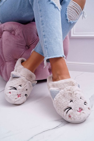 Chaussons Chaussons Chat Femme avec Oreilles Blanc Sleppyhead