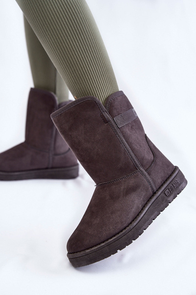 Bottes de neige hautes pour femmes Big Star KK274619 Gris