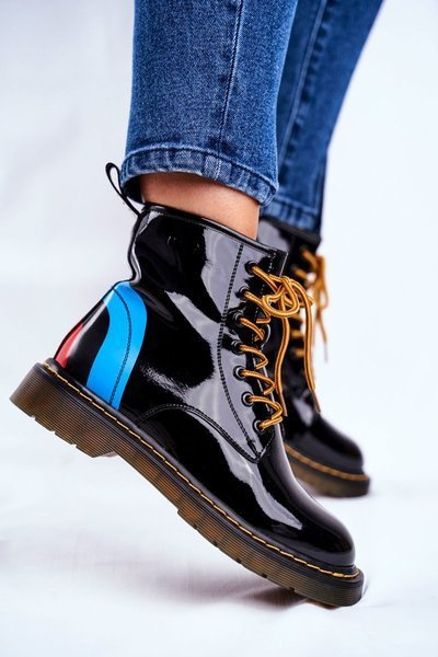 Bottes De Randonnée Plates Femme Goe Cuir Noir GG2N3056