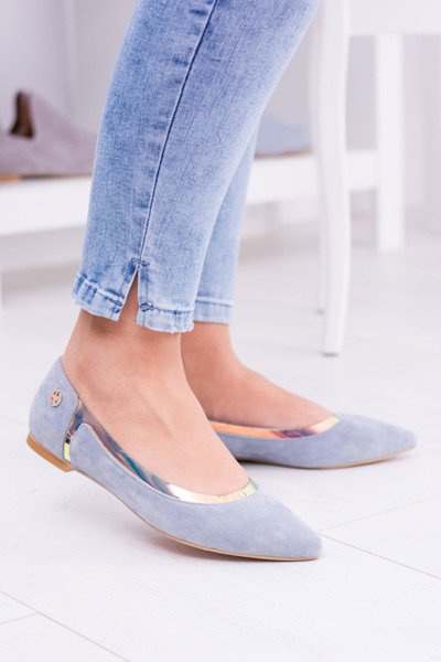 Ballerines à pointes holographiques transparentes bleues Lu Boo Lison