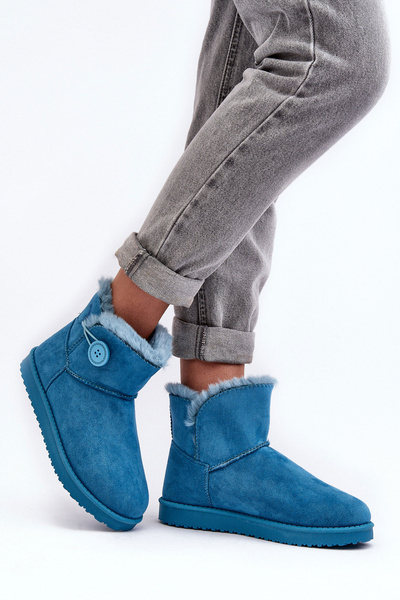 Bottes de neige rembourrées pour femmes avec ornement bleu Siriol