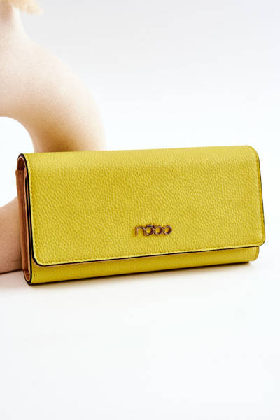 Grand portefeuille en cuir pour femme NOBO M0123-C002 Jaune