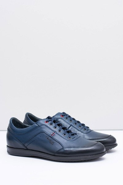 Demi-bottes en cuir bleu marine pour hommes Nikopol Casual Polver