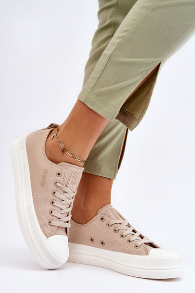 Big Star Low Lace-Up Sneakers LL274969 Beige