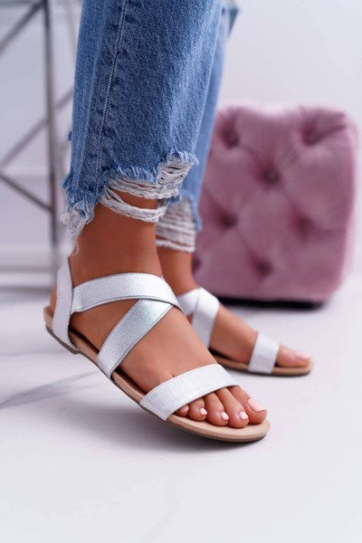 Women's Elegant Silver Sandals Carme