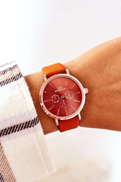 Lederarmbanduhr Giorgio&Dario Orange