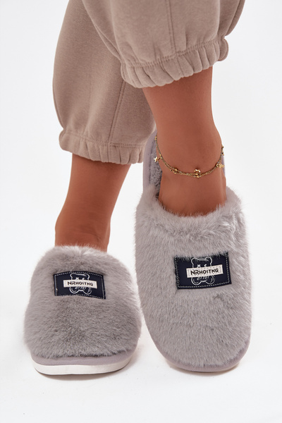 Hausschuhe Damen Flauschig Grau Maelis