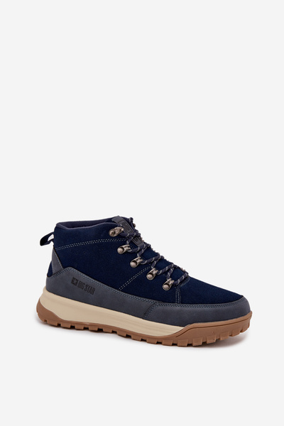 Wildleder Herren Wanderschuhe Big Star SS174264 Dunkelblau