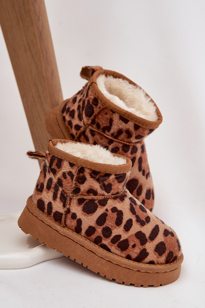 Bottes de neige pour enfants et adolescents doublées en fourrure Panterka Marron Mireya
