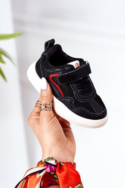 Chaussures de sport pour enfants, baskets noires Fun