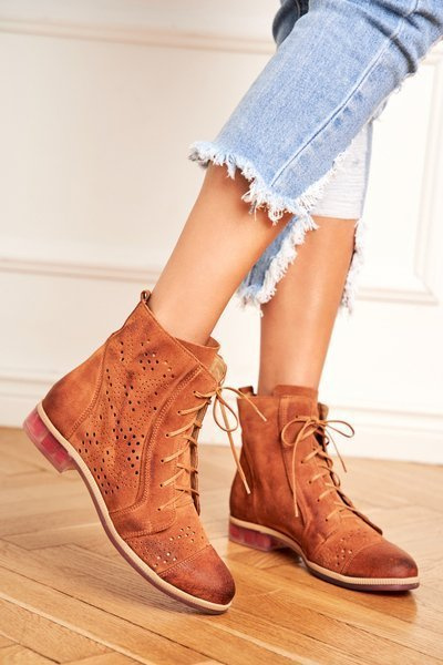 Bottes en cuir pour femmes Bottes Maciejka Marron 04468-29