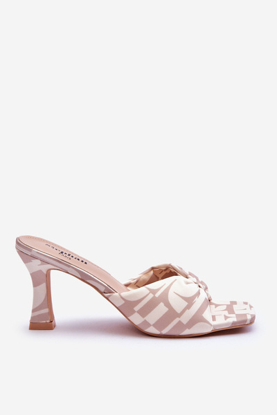 Talons hauts à la mode en imprimé beige Floria