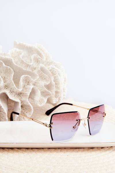 Lunettes de Soleil Femme Verres Teintés UV400 Doré-Rose