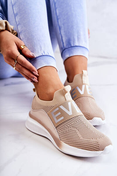 Chaussures de Sport Femme Slip-on Beige Lorane