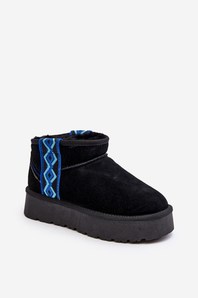 Boots de neige femme à semelle épaisse noires Vebissat